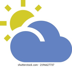 abstract design flat style
illustration of sun and cloud 