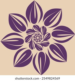 Projeto abstrato de uma flor com uma geometria circular