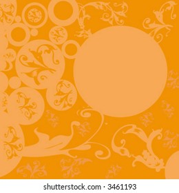 abstraktes Design mit Blumen und Kreisen