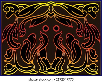 abstract design of flowers on a dark background