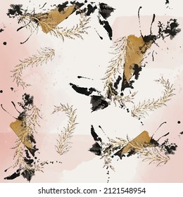 abstract design with flowers and smooth background, for fabric printing, hijab, scarf, or other design needs