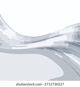 Abstract design with flowing blue lines against a white background. The composition suggests movement and fluidity, with a clean and modern aesthetic suitable for various applications.