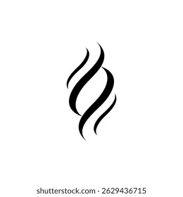 Abstract design with flowing, intertwined lines