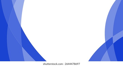 Design abstrato com fluido, camadas, sombras de formas azuis em um fundo branco