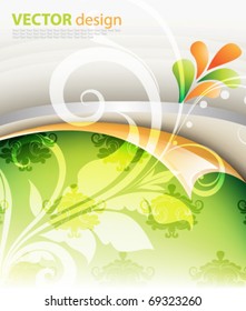 Abstract design with foliage element