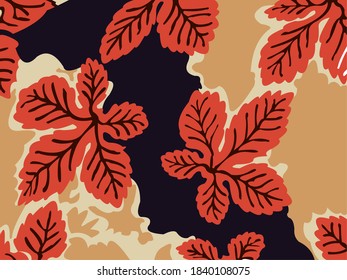 Abstract design in form of red leaves