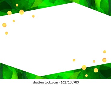 
abstract design frame, green and yellow dots