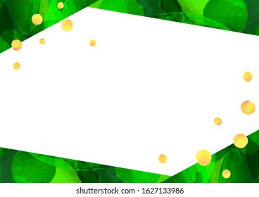 
abstract design frame, green and yellow dots