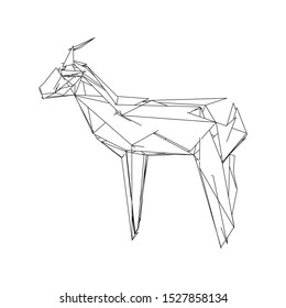 Abstract Design of Gazelle Antelope Head Vector