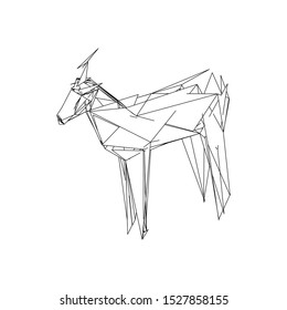 Abstract Design of Gazelle Antelope Head Vector