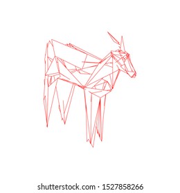 Abstract Design of Gazelle Antelope Head Vector