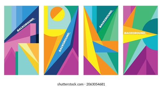 Abstract Design geometric colorful background for poster, pamflet, flayer, banner, layout, cover and social media story template.