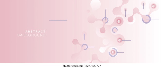 Abstract design with geometric connect molecule. Banner background