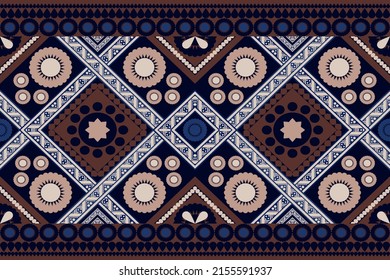 Abstract design with geometric shapes interspersed with beautiful patterns.