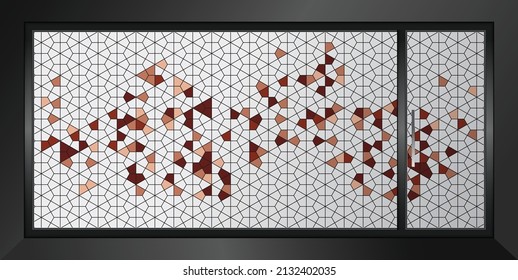 Abstract design for glass partition graphics. Glass graphics design for corporate and residential spaces. 