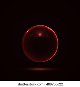 Abstract Design with Glass Sphere. Vector illustration