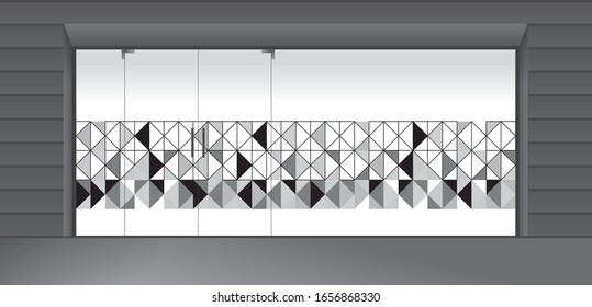 Abstract design for glass and wall graphics. Glass graphics design for Office, Train station, Supermarket, Store, Shop, Mall, Boutique, Home glass partition.