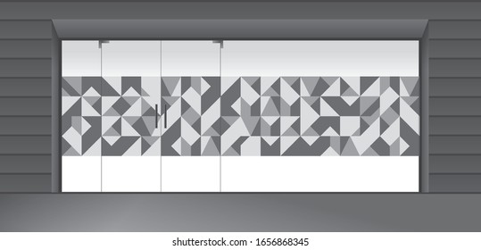 Abstract design for glass and wall graphics. Glass graphics design for Office, Train station, Supermarket, Store, Shop, Mall, Boutique, Home glass partition.