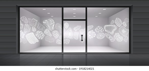 Abstract design for glass and wall graphics. Glass graphics design for Office, Train station, Supermarket, Store, Shop, Mall, Boutique, Home glass partition.