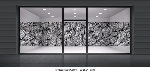 Diseño abstracto para gráficos de vidrio y pared. Diseño de gráficos de vidrio para Office, estación de tren, supermercado, tienda, centro comercial, boutique, partición de vidrio residencial.