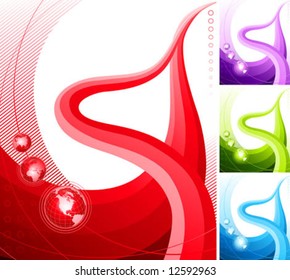 Design abstrato com globo. Ilustração vetorial.