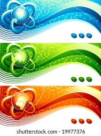 Diseño abstracto con el globo. Ilustración vectorial.