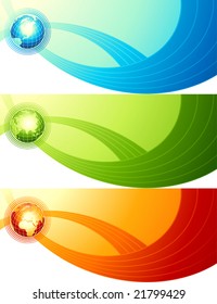 Abstract design with globe. Vector illustration.