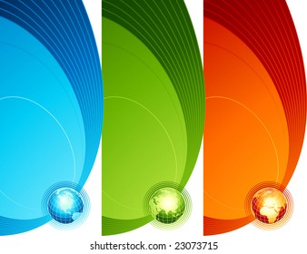 Diseño abstracto con el globo. Ilustración vectorial.