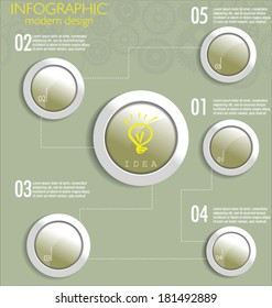 Abstract design with glossy buttons