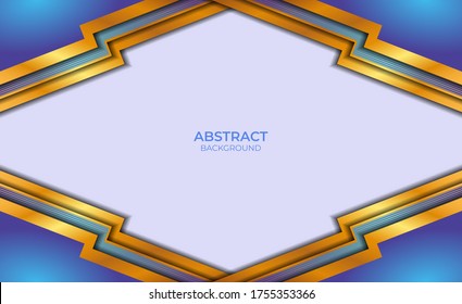 Abstract Design Gold And Blue Background Style