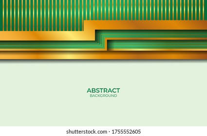 Abstract Design Gold And Green Style