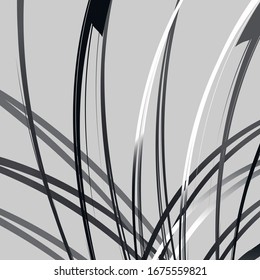 abstract design, graphic pattern on a gray metal background, silver metal stripes