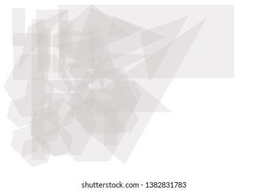 Abstract design gray and white background, triangle,  square, polygon, geometry