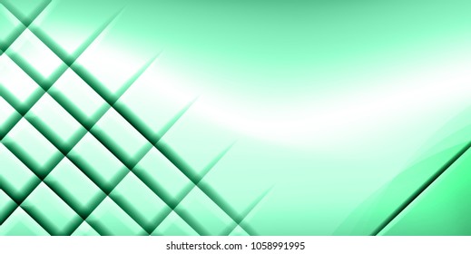 Abstract design green 3D gradient background Vector.