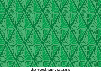 The abstract design. Green leaves abstract background vector. 