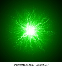 abstract design of green magic beam