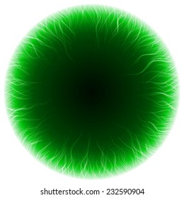 abstract design of green magic portal gate (short tail version)