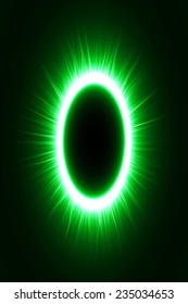 abstract design of green magic portal gate (outer  lines.vector version)