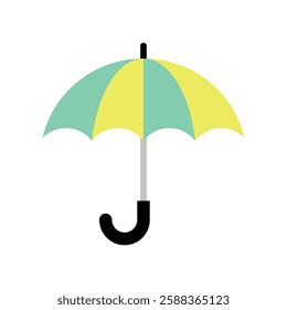 abstract design of green and yellow umbrella design