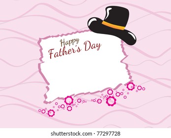 abstract design greeting card with father's hat
