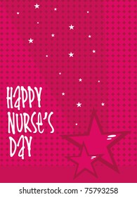 abstract design greeting card for nurse's day celebration