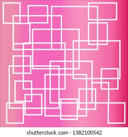Abstract design with grid pattern.Pink Background.Vector