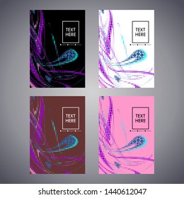 Abstract design of halftone colored effects for posters or brochures
