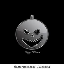 Abstract Design - Halloween pumpkin on black background