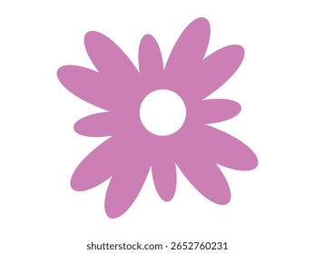 desenho abstrato de uma ilustração de flor floral de margarida mínima desenhada à mão