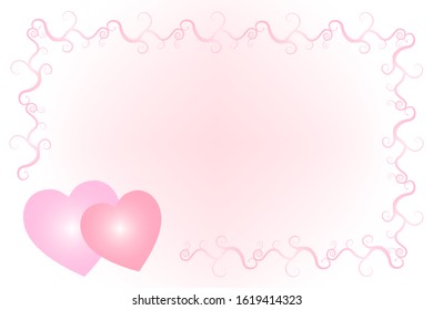 The abstract design. Heart on pink abstract background vector. 