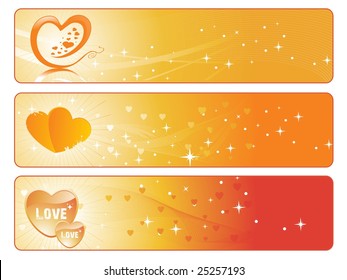 abstract design heart shape banner