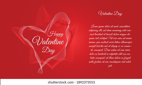 Abstract design of heart shape with Red and pink background. Good template for Valentine day design.