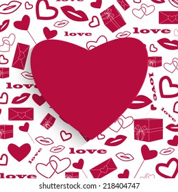 Abstract design with heart for Valentine's Day