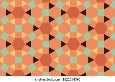 The abstract design. Hexagon persian abstract background vector. 
